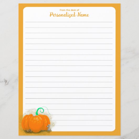 Pompoen speeltuin - gevoerd papier blad (Voorkant)