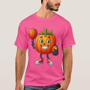 Pompoen spelen Basketbal Grappige Sport Lover T-shirt