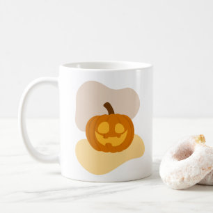 Pompoen Spice & Abstracte Blob Vormen Halloween Koffiemok