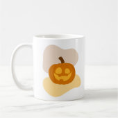 Pompoen Spice & Abstracte Blob Vormen Halloween Koffiemok (Links)