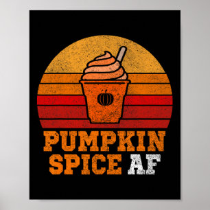 Pompoen Spice AF Fun Mannen Husnd Kleding Hallowee Poster