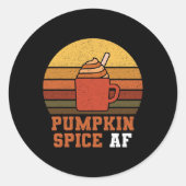 Pompoen Spice AF - Herfst Ronde Sticker (Voorkant)