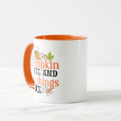 Pompoen Spice Alle dingen Leuke Wordart Herfst Mok (Voorkant links)