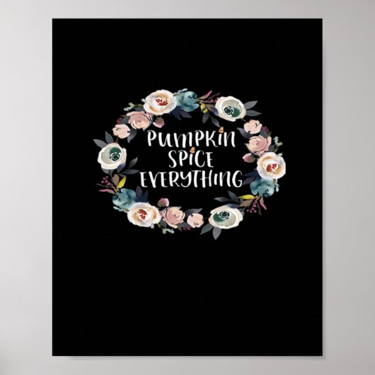 Pompoen Spice Alles Grappig Halloween Herfst Sayi Poster (Voorkant)