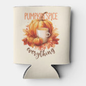 Pompoen Spice Alles - Laat & Herfst Bladerwerk Blikjeskoeler (Voorkant)