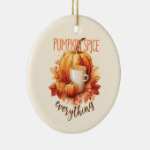 Pompoen Spice Alles - Laat & Herfst Bladerwerk Keramisch Ornament (Rechts)