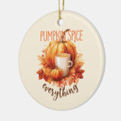 Pompoen Spice Alles - Laat & Herfst Bladerwerk Keramisch Ornament (Links)