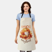 Pompoen Spice Alles - Laat & Herfst Bladerwerk Schort (Gedragen)
