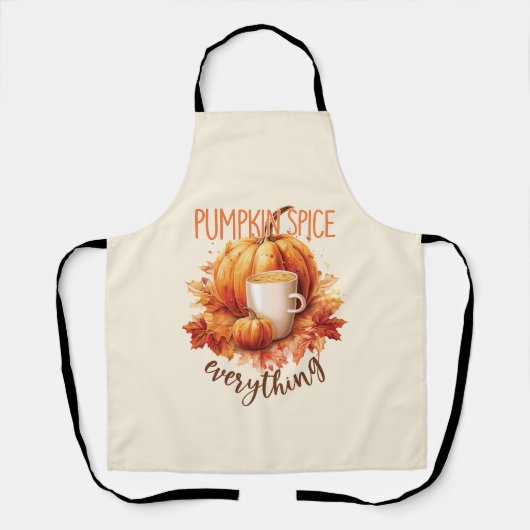 Pompoen Spice Alles - Laat & Herfst Bladerwerk Schort (Voorkant)