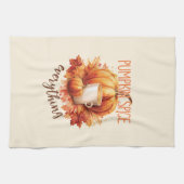 Pompoen Spice Alles - Laat & Herfst Bladerwerk Theedoek (Horizontaal)