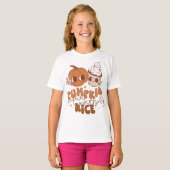 Pompoen Spice & Alles Mooi, Herfst Thanksgiving T-shirt (Voorkant volledig)