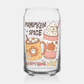 Pompoen Spice & Alles Mooi, Herfst Vibes Blikvorm Glas (Achterkant)