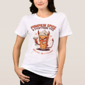 Pompoen Spice & Alles Vice Funny Thanksgiving Tri-Blend Shirt (Voorkant)