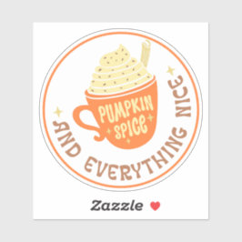 Pompoen Spice Badge Herfst Vinyl Decal Sticker