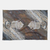 Pompoen Spice Bruin en Gouden Keukenhanddoek (Horizontaal)