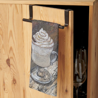 Pompoen Spice Bruin en Gouden Keukenhanddoek