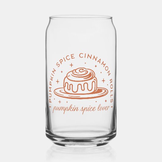 Pompoen Spice Cinnamon Rolls Blikvorm Glas (Voorkant)