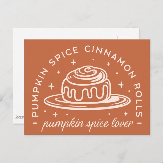 Pompoen Spice Cinnamon Rolls Briefkaart (Voorkant / Achterkant)
