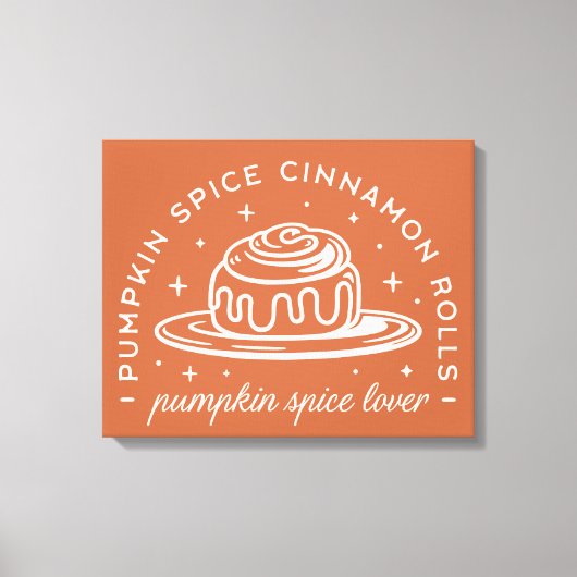 Pompoen Spice Cinnamon Rolls Canvas Afdruk (Voorkant)