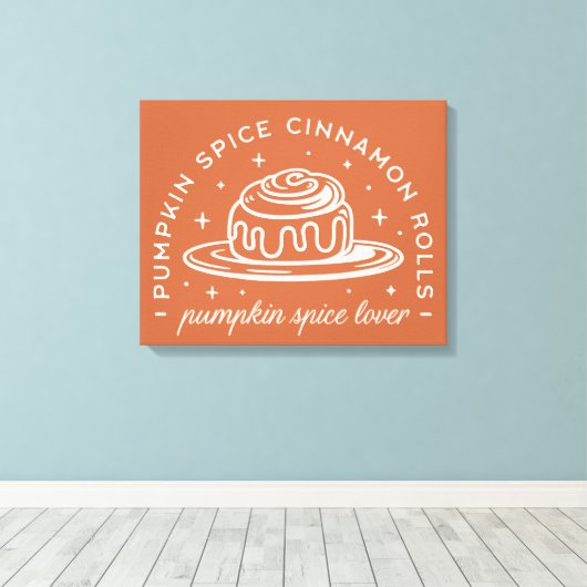 Pompoen Spice Cinnamon Rolls Canvas Afdruk (Insitu (Houten vloer))