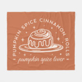 Pompoen Spice Cinnamon Rolls Fleece Deken (Voorkant (Horizontaal))