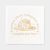 Pompoen Spice Cinnamon Rolls Folie Servetten (Voorkant)