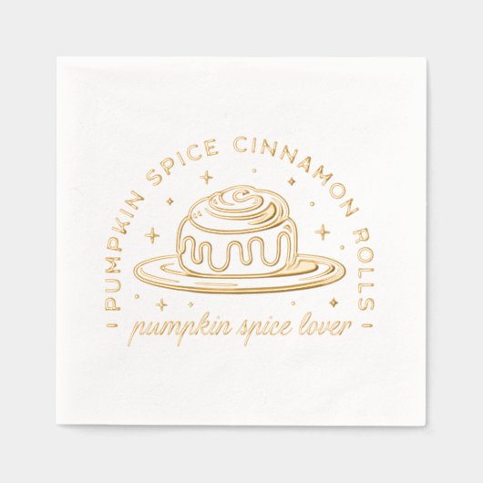 Pompoen Spice Cinnamon Rolls Folie Servetten (Voorkant)