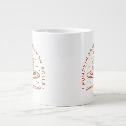 Pompoen Spice Cinnamon Rolls Grote Koffiekop (Voorkant)