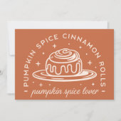 Pompoen Spice Cinnamon Rolls Kaart (Voorkant)