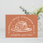 Pompoen Spice Cinnamon Rolls Kaart (Staand voorkant)