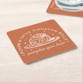 Pompoen Spice Cinnamon Rolls Kartonnen Onderzetters (Schuin)