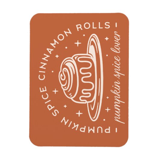 Pompoen Spice Cinnamon Rolls Magneet (Verticaal)