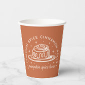 Pompoen Spice Cinnamon Rolls Papieren Bekers (Voorkant)