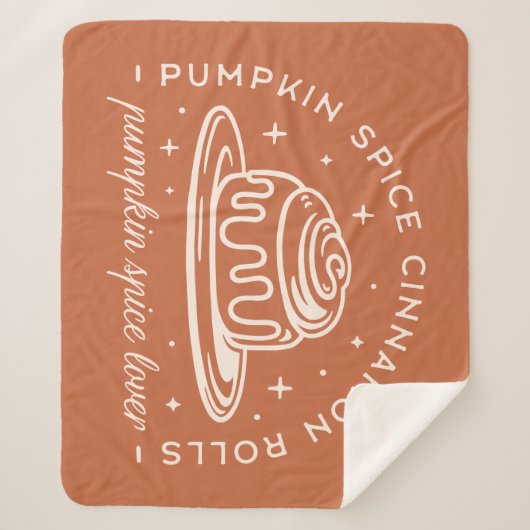 Pompoen Spice Cinnamon Rolls Sherpa Deken (Voorkant)