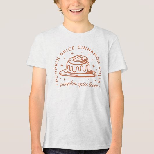 Pompoen Spice Cinnamon Rolls Tri-Blend Shirt (Voorkant)
