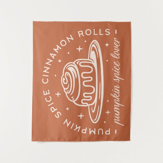 Pompoen Spice Cinnamon Rolls Wandkleed (Voorkant)