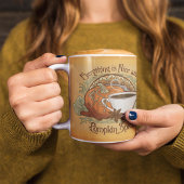 Pompoen Spice Coffee Mok herfst gouden achtergrond