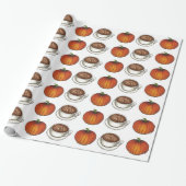 Pompoen Spice Cup of Coffee Latte Autumn Herfst Cadeaupapier (Uitgerold)