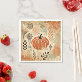 Pompoen Spice Distressed Ink Herfst Seizoen Decoup Servet