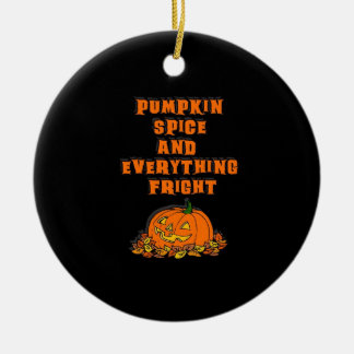 Pompoen Spice en alles angstaanjagende graphics Keramisch Ornament
