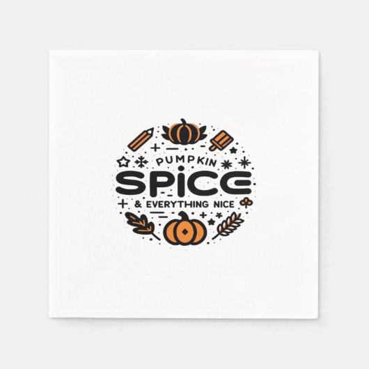 Pompoen Spice en alles leuke trend slogan Servet (Voorkant)