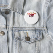 Pompoen Spice en alles Leuke virale slogan & Q Ronde Button 5,7 Cm (In situ)