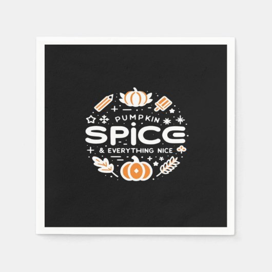 Pompoen Spice en alles mooi - Autumn Quote & Servet (Voorkant)