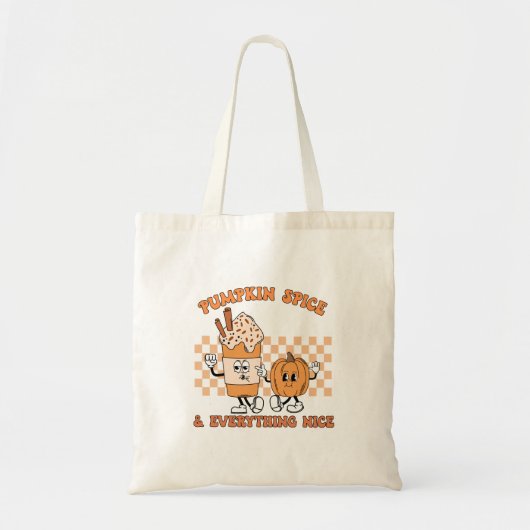 Pompoen Spice En Alles Mooi, Gezellige Herfst Tote Bag (Voorkant)