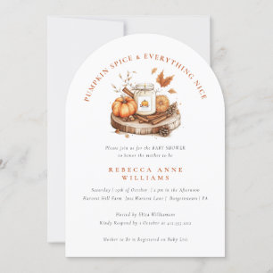 Pompoen Spice en alles Mooie Herfst Baby shower Kaart