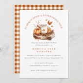 Pompoen Spice en alles Mooie Herfst Baby shower Kaart (Voorkant / Achterkant)