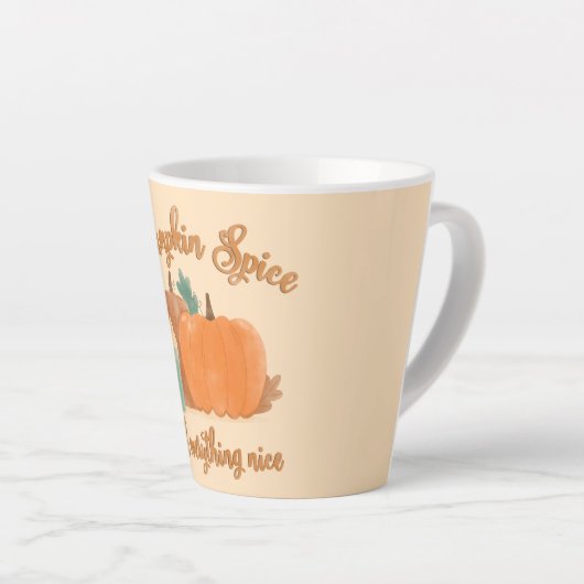 Pompoen Spice en alles Mooie Waterverf Herfst Latte Mok (Rechterhoek)