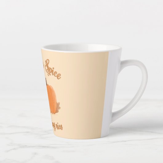 Pompoen Spice en alles Mooie Waterverf Herfst Latte Mok (Rechts)