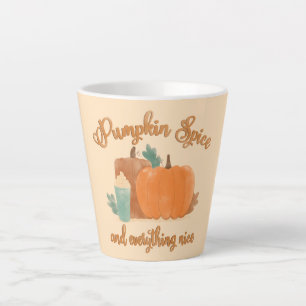 Pompoen Spice en alles Mooie Waterverf Herfst Latte Mok