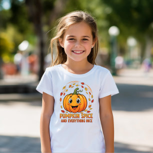 Pompoen Spice en alles Nice" Kinderen Herfst T-Shi T-shirt